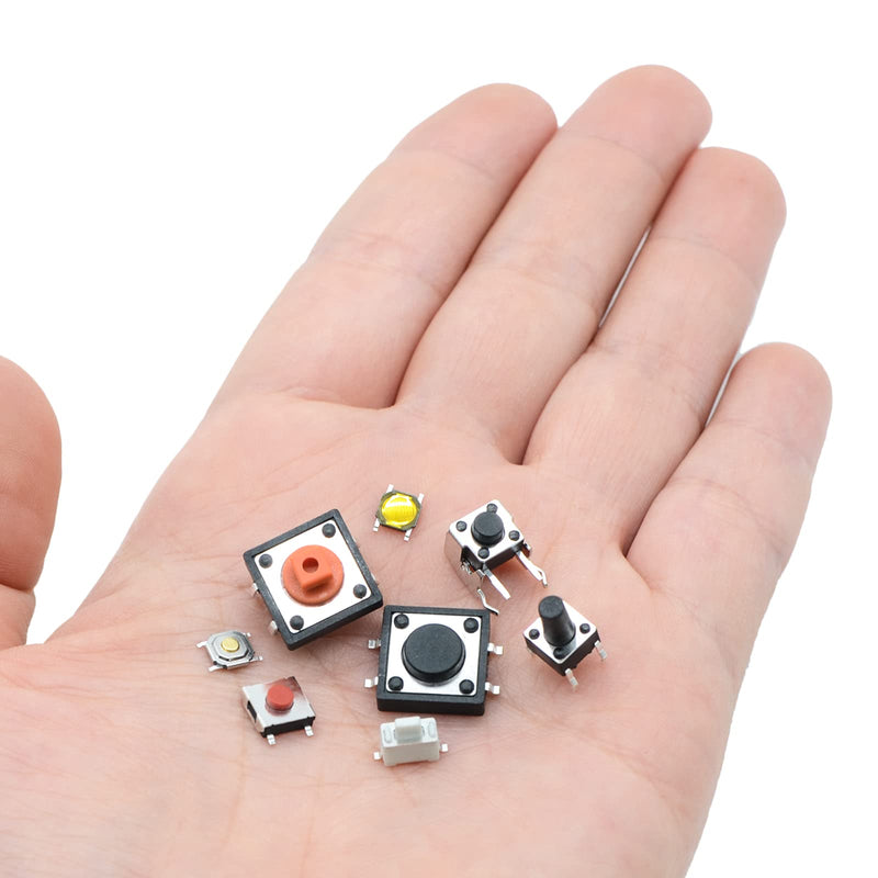 QTEATAK 240 Pcs 24 Value Micro Momentary Tactile Push Button Switch Tact Assortment Kit