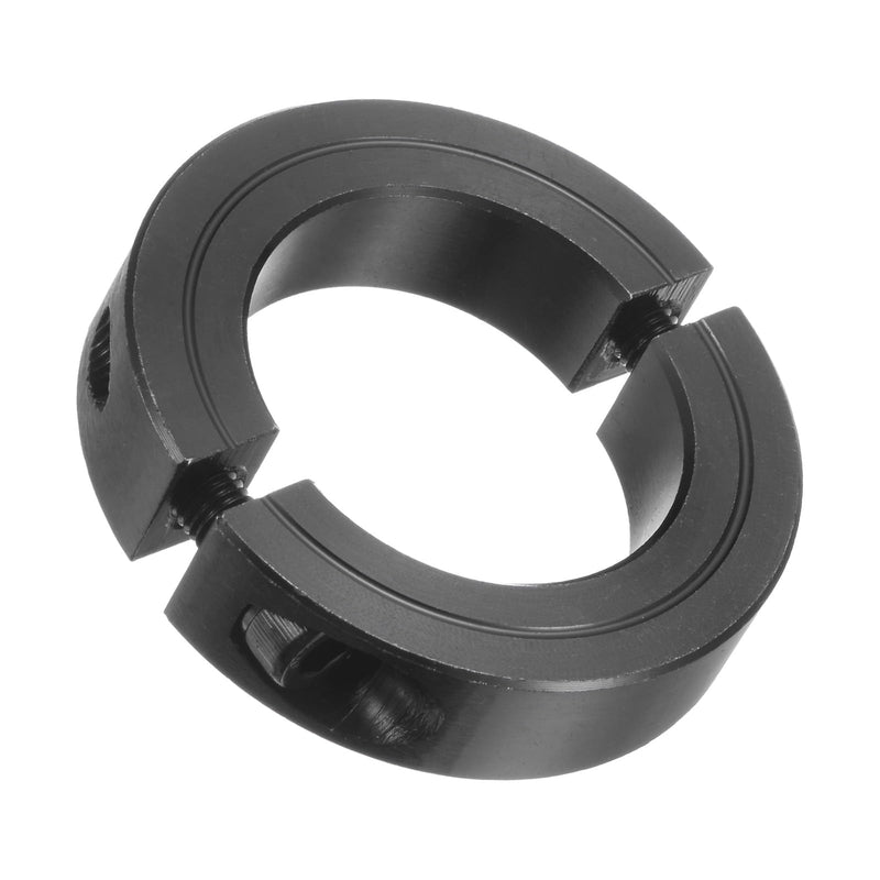 uxcell 4pcs Double Split Clamp-On Shaft Collar for 1-1/2" Shaft, Two-Piece Clamping Collar, 2-3/8" OD, 9/16" Thick, #45 Steel Axle Collar Clamp, Set Screw Style