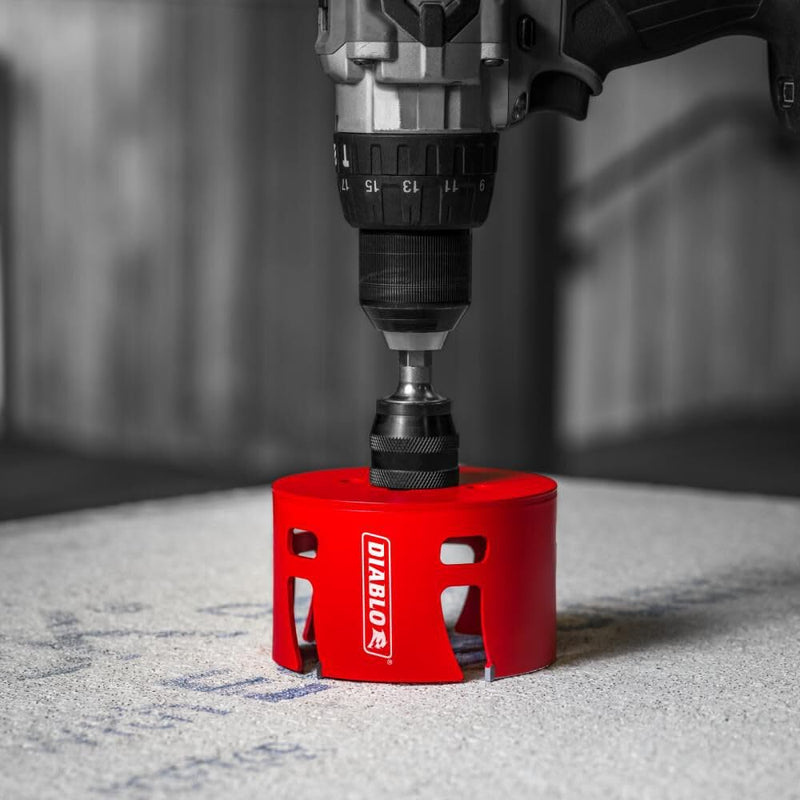 Diablo Demo Demon Carbide Teeth Rough-in Hole Saw - Compatible with SnapLock Plus Mandrel System - 2-9/16" Diameter, 2-3/8" Length - DHS2563CTR One Size