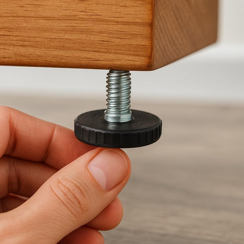 16 Outdoor Furniture Levelers 5/16-18 with Approx 5/8" Threaded Stud Table Levelers Adjustable Furniture Feet Patio Furniture Feet Leveling Chair Legs to Protect Surface (16 pcs Pack)