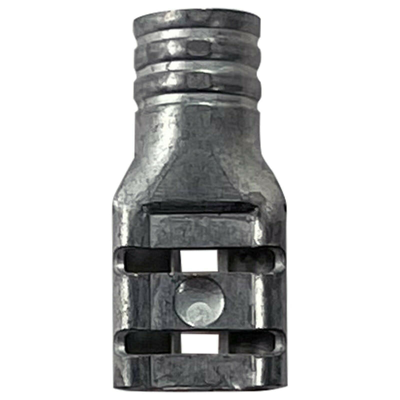 100 Pcs Non-Insulated 8 Gauge Female Quick Disconnect Connector - .250 1/4" Stud Wire Terminal - Pure Copper & V-Grooves Serrations for Strong Crimps & Corrosion Resistance - Made in USA 100 8 AWG Female 1/4" Tab