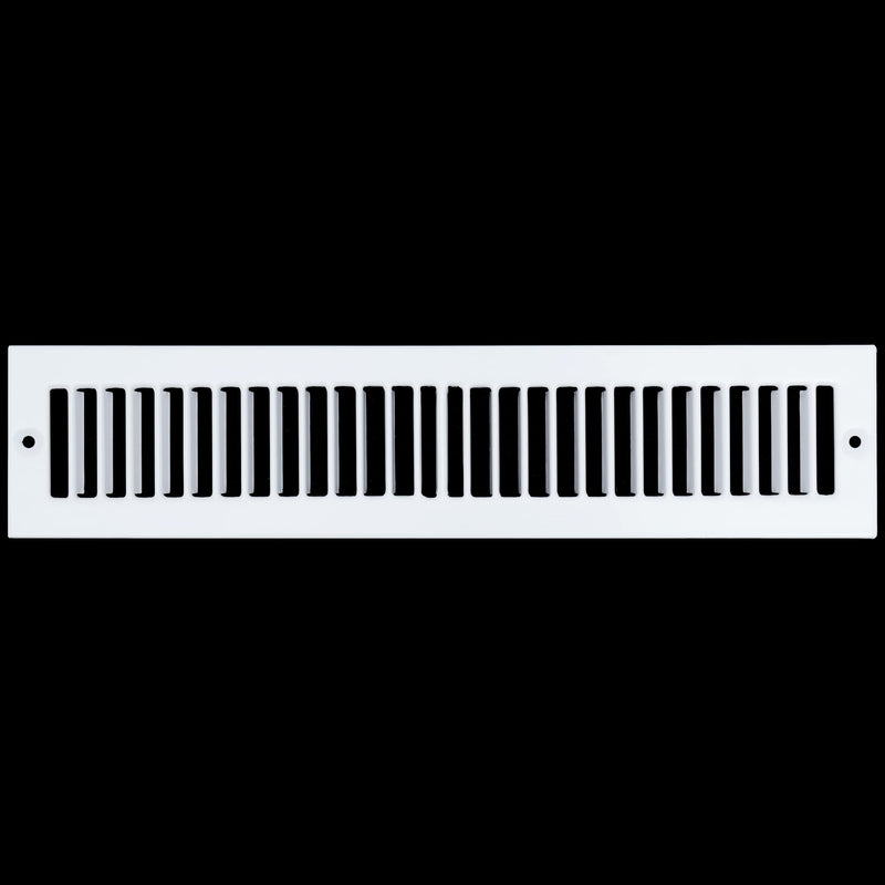 Fits 2x14 Duct Opening | Toe Kick Vent Cover by Handua | Cabinet Toe Kick Space Register Grille | HVAC Toe Space Vent Cover | Outer Dimensions: 3 3/8" X 15 3/8" | Off White 2" X 14" Duct Size Off-White