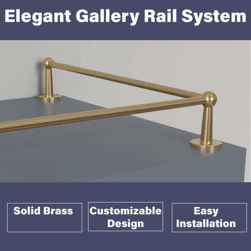 Van Dyke's Restorers Solid Brass Gallery Spindles for Furniture Accents (Single Post or Double Post) Single Post - Center, Antique Brass Single Center Post