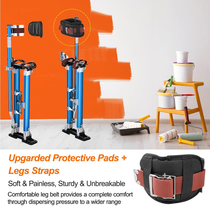2 Packs Drywall Stilt Replacement Parts, Comfort Stilt Pads Protective Padded Leg Bands for Drywall, Nylon Adjustable Stilt Leg Straps, Suitable for Home Decoration, Street Performance 1