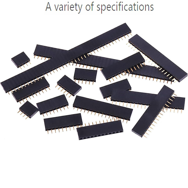 2.54mm 0.1" 1x8Pin Female Socket Pin Row 8P Single Row Straight Female/Male Socket/Pin Header Connectors, Pack of 30 1 x 8Pin Female Socket