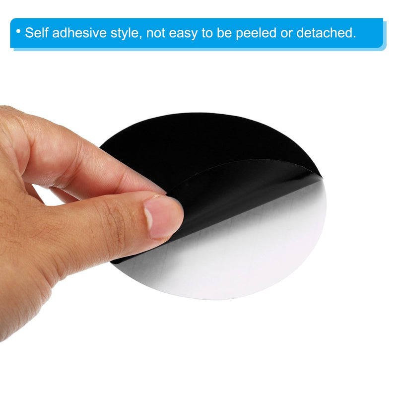 PATIKIL 3.5" Round Floor Sticker, 20 Pack Floor Spot Marker Self Adhesive Waterproof Vinyl Line Up Sign Decorative Stickers for Classroom, Black 3.5"