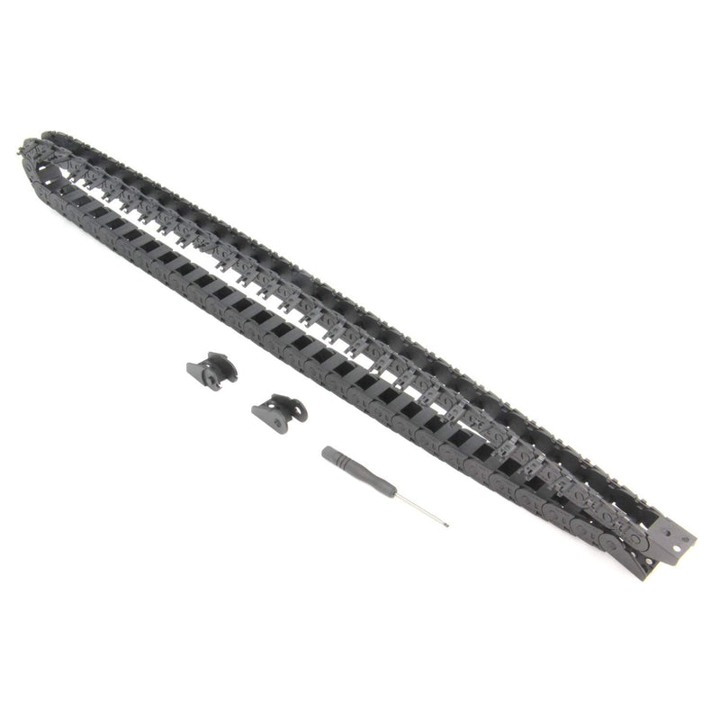 1Meter/39.4Inch Drag Chain Cable Carrier 10x11mm Open Type R18 Cable Chain Wire for 3D Printer and CNC Machines Comes with a Pair End Connectors,1pcs Screwdriver Tool