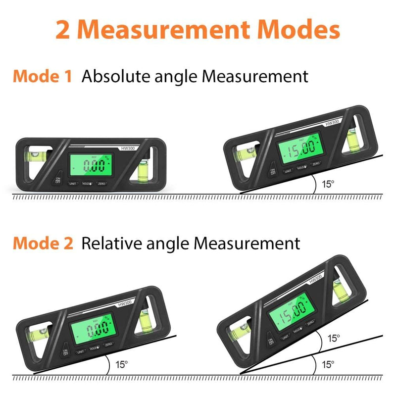 Digital Level Magnetic, 2 in 1 Digital Angle Finder, Digital Protractor Inclinometer, LED Display Angle Ruler, Electronic Level