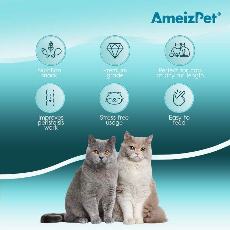 AmeizPet Anti Hairball Treats, Hairball Remedy for Cats, Cat Biscuits Hairballs Treatment - Crunchy Hairballs Cat Biscuits, 2.82 oz (80 g)