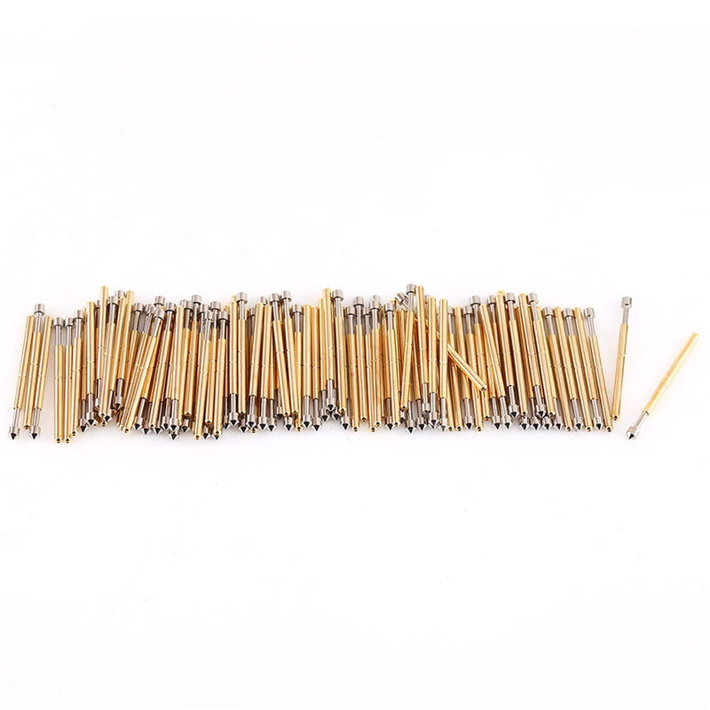 Spring Test Probes, 100Pcs P75-E2 High Accuracy Round Pogo Pins for PCB Board Testing Contact