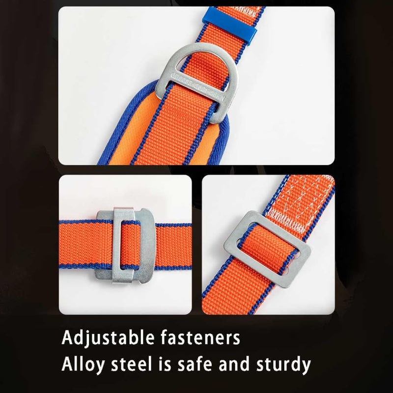 Trsmima Safety Belt with Adjustable Lanyard and Updated Waist Pad - Tree Climbing Belt Harness - Safety Lanyard Fall Protection- Fall Arrest Kite Climbing Lanyard,Ladder Safety Harness