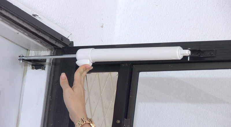 Touch 'n Hold Smooth Door Closer - Single Kit (White) - Standard-Duty Door Closer with Touch-Button Hold Open Feature & Smooth Closing Motion – for (Medium & Lightweight) Storm, Screen Doors. White