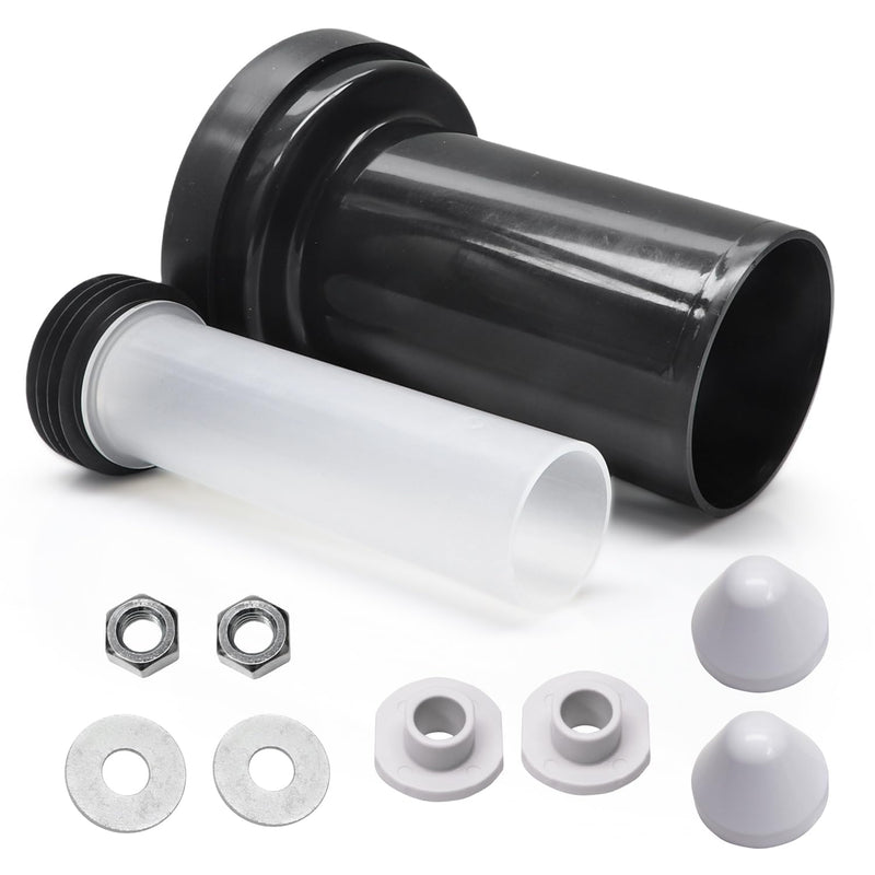 Wall Hung Toilet Gasket and Connector Set Compatible with Geberit 152.404.46.1/240.752.11.1-Includes Drain Pipe,Flush Pipe,Nuts,Washers,Installation Kit Bowl Replacement