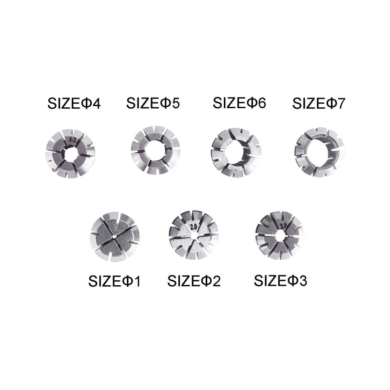 SainSmart Genmitsu 7Pcs ER11 Spring Collet Set for CNC Engraving Milling Lathe Tool 1.0mm-7.0mm