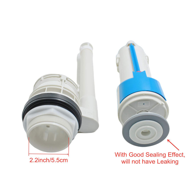 Toilet Flush Valves Assembly 2" Dual Flush Valve Replacement Kit for 2-Piece Toilets Compatible with Toto THU435 Caroma Flush Valve - Valve Height 11 inch for Tall Toilet Tanks