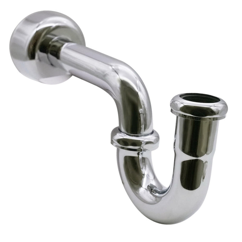 Westbrass CO401-8-05 1-1/4" Brass Bathroom Sink P-Trap with 8" Slip Joint Extension Tube, Polished Nickel 1 Pack
