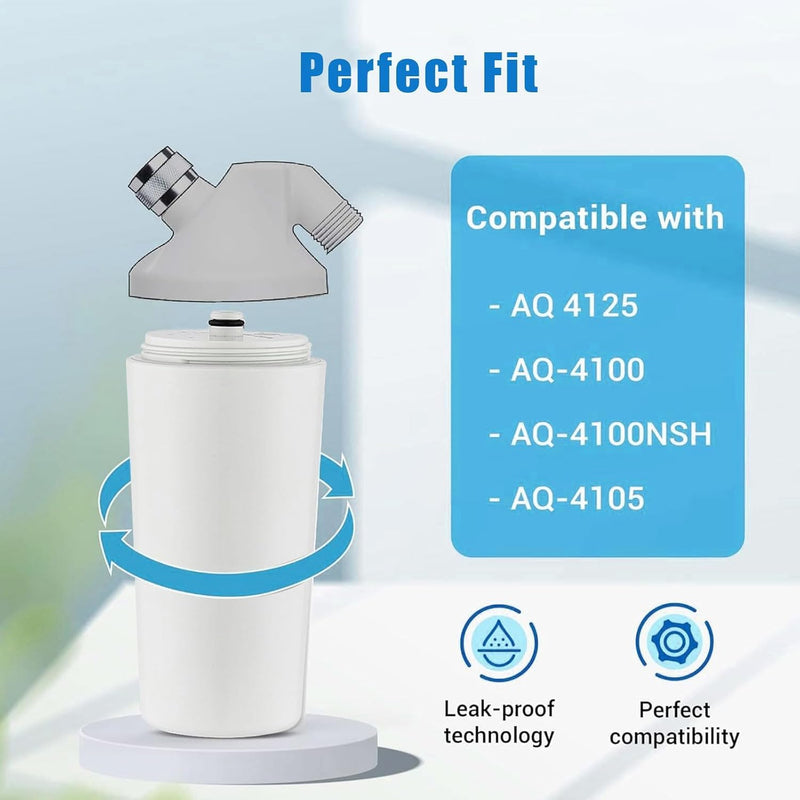 Muvzeznli Shower Water Filter Compatible with Aquasana AQ-4125, AQ-4100, AQ-4100NSH, AQ-4105 (2 Pack)