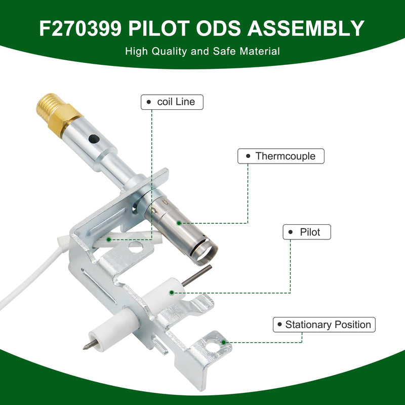 F270399 70358 Pilot ODS Assembly for Vent-Free Mr Heater Heatstar LPG Propane Heater Manual Gas Fireplace Pilot