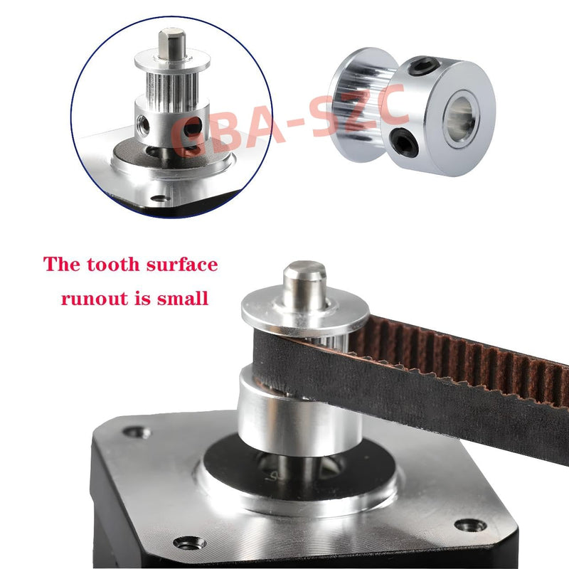GT2 Pulley 20 Teeth 5mm bore Width 6mm Aluminum 20T Pulley Wheel for 6mm Width GT2 Timing Belt for 3D Printer,CNC (10pcs) Timing Pulley 20-5-Timing-for 6mm