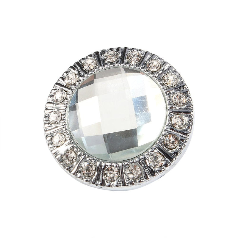 Fdit 10pcs Fashionable Decorative Clear Crystal Drawer Knobs, Shiny Rhinestone Home Bathroom Cupboard Drawer Door Pull Handle Decoration (Silver)