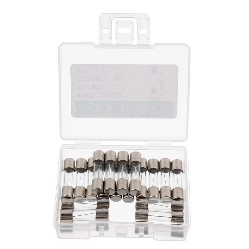 BOJACK F5AL125V 5x20 mm 5 A 125 V fuses 0.2x0.78 Inch 5 amp 125 Volt Fast-Blow Glass Fuses (Pack of 20) 5A