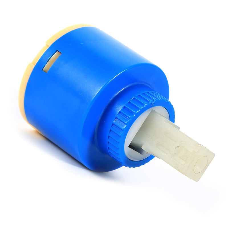 40mm Ceramic Cartridge, Water Mixer Tap Inner Control Faucet Valve Tap Water Mixer PP Plastic Blue Practical Replacement Ceramic Disc Cartridge for Kitchen Faucet, Bathroom Faucet (40mm)