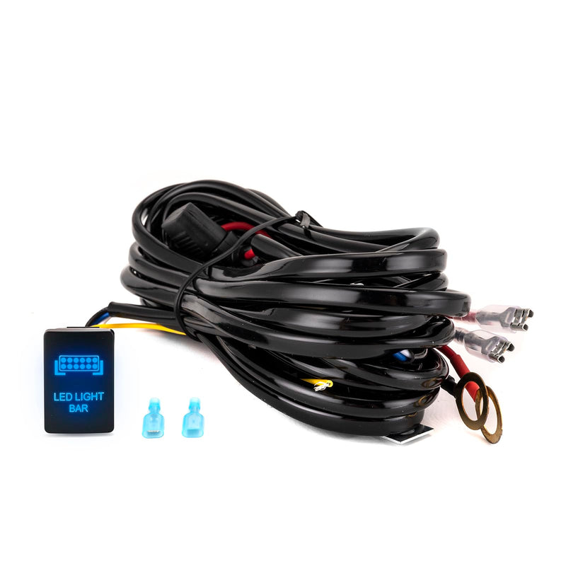 WeiSen LED Wiring Harness Kit - LED Light Bar Push Button Switch Compatible with Toyota Tacoma (2012-2024) 4Runner Sequoia Highlander Tundra