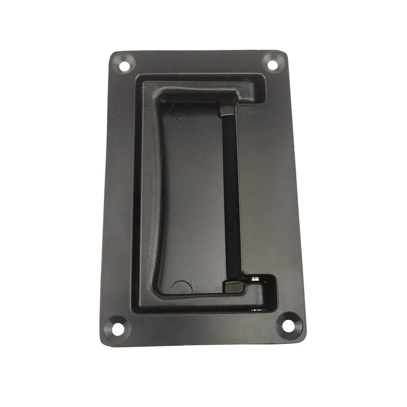 Zinc Alloy Recessed Pull Handle Container Handle Black Flush Lift Recessed Door Handle,4.33 Inch,1 Pack 1