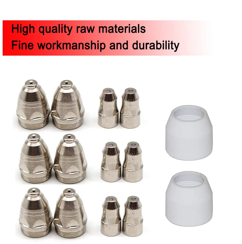 Plasma Cutter Consumables 50PCS P80 Plasma Cutting Accessories For Pilot Arc Non-touch Plasma Cutter Torch Gun P80 Electrode Nozzle Tip Cup 50PCS P80 50PCS