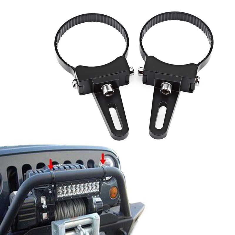 Aluminum Mounting Bracket Clamps, 1-3 Inch Roll Bar Holder with 360 Degree Rotation for LED Light Bars, Off-Road Vehicle Accessories