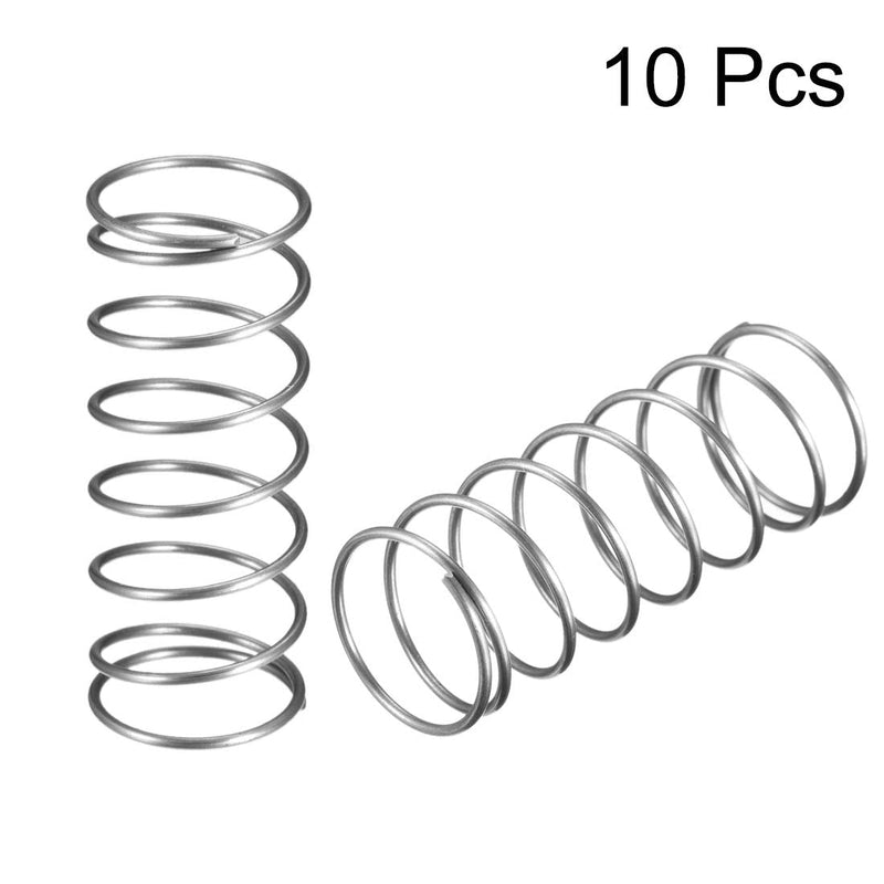 uxcell Wire Diameter 0.05", OD 0.79", Free Length 2" Spring Steel Coil Extended Compressed Spring 10pcs 1.2mm*20mm*50mm
