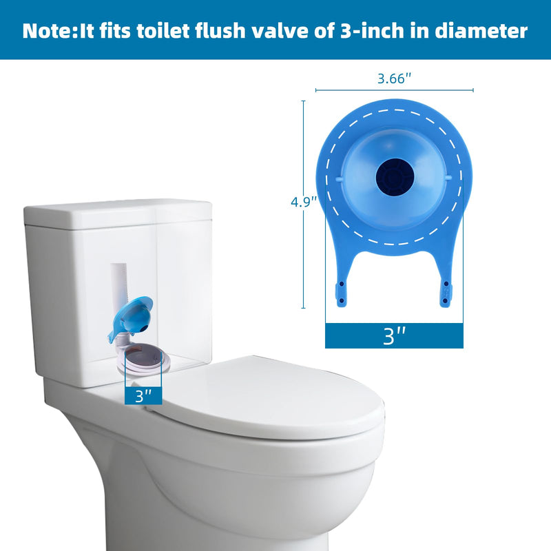 Hibbent 2 Pack Toilet Flapper Replacement, Compatible with Gerber 99-788, 3 Inch Flapper Replacement Water Conserving, High Performance, Easy to Install- Blue Color