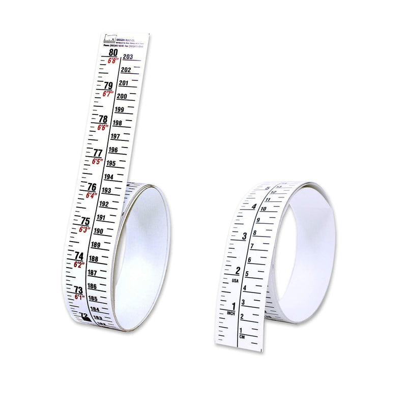Height Rule – Fractional/Metric – 80 Inch/203 Centimeter Long – White