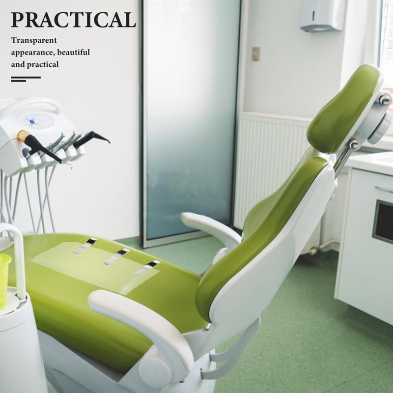 HOMSFOU 2pcs Chair Foot Cover Pad, Plastic Washable Clinic Unit Transparent Mat with Elastic Bands Chair Toe Cover Sleeve (Pack of 2) 46.00X42.00X0.50CM (Pack of 2)