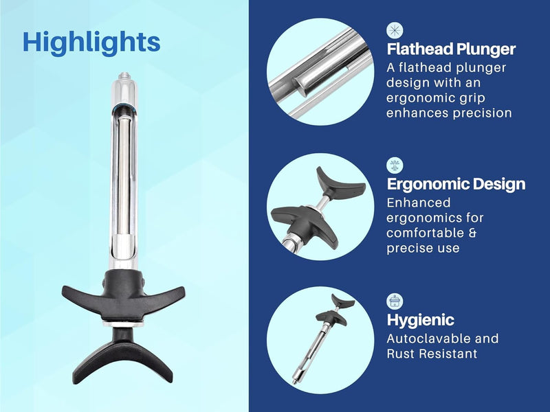 Dental Syringe 1.8ml set of 3 stainless steel Dental Instrument ARTMAN BRAND by Wise Linkers
