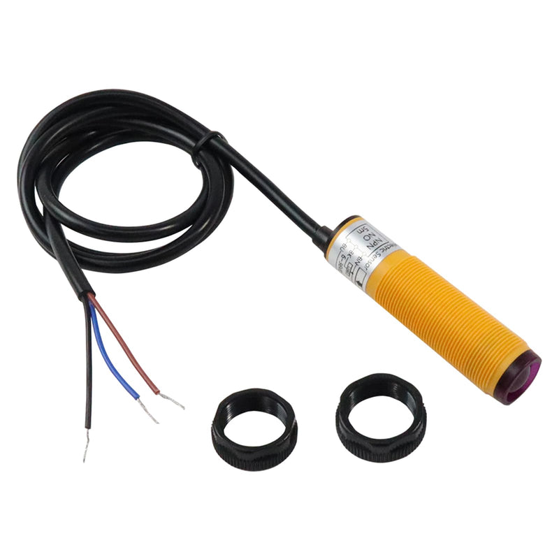 M18 Infrared Photoelectric Switch Sensor Easy to Install Detect Accurate Proximity Switch DC 6-36V Proximity Switch for Arduino Robot Car (1, NPN NO) 1
