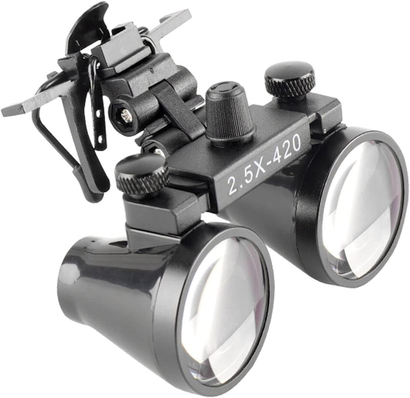 EustomA 2.5X/3.5X Binocular Loupes Glasses Magnifier Clip on Style DY-101 (2.5X)
