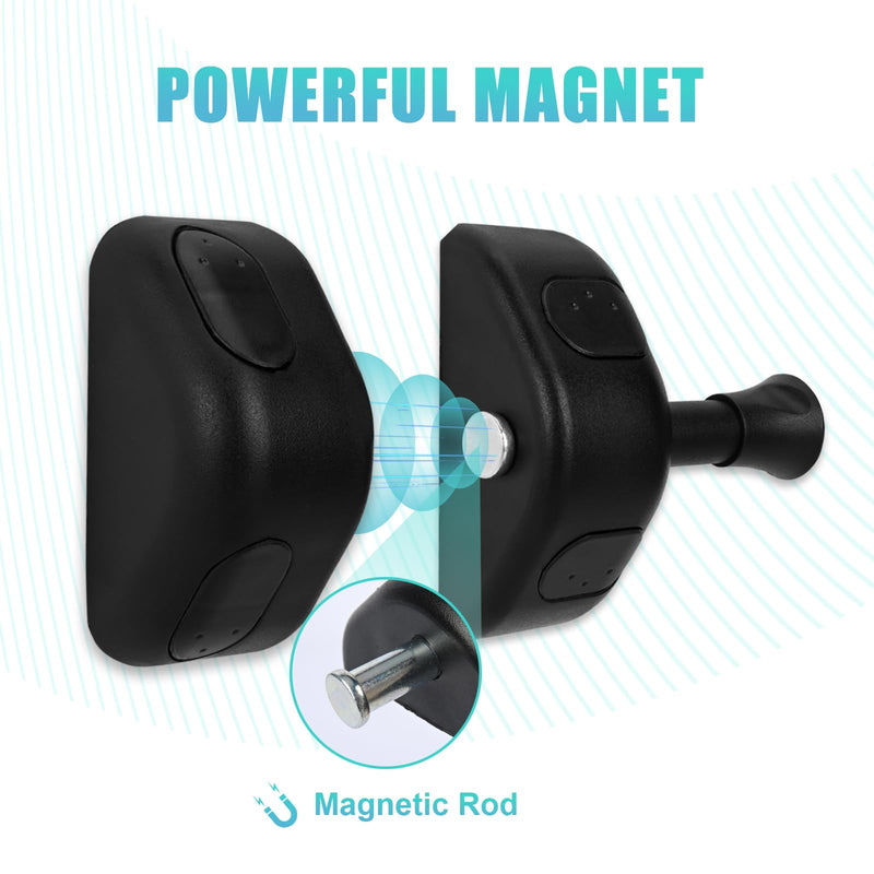 Black Magnetic Gate Latches, Fences Side Pull, Magnetic Latch for Home, Yard & Garden No key