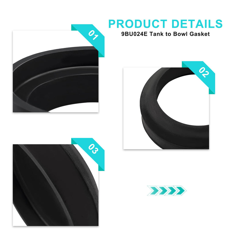 9BU024E Tank to Bowl Gasket Compatible with Toto Drake Toilet | Toilet Gasket Fits Most 3" Two-Piece Toilets,Toilet Tank Gasket, Replace Toto Toilet Part,Replacement Gasket for Toto Toilet