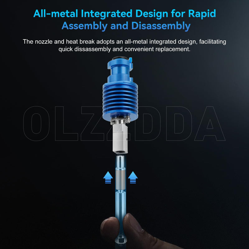 TZ-V6-3.0 Extrusion Head-Blue v6 Hotend, All Metal Hotend,Ender 3 Upgrades Hot end Kit,for Ender 3, Ender 3-v2,Ender 3 Pro Voron 2.4 Prusa i3 MK3S MK3 MK2S 3D Printer Upgrades v6 Hotend