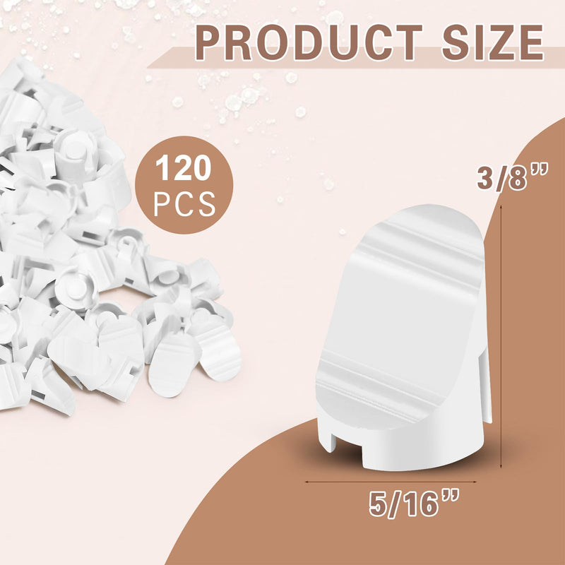 Therma-Tru Compatible Star Style White Plugs 120 Pcs, 3/8 x 5/16 Diameter Entry Door Frame with Case