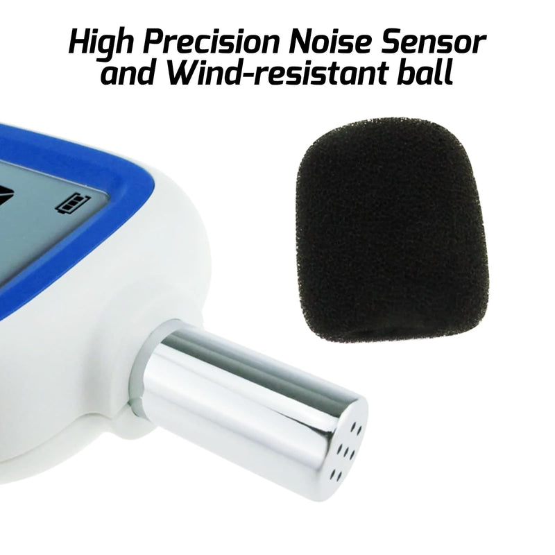Bluetooth Decibel Meter Digital Sound Level Meter Portable SPL Meter 30~130dBA Range MAX/MIN Data Hold with LCD Display Backlight for Home, School and Workplace to Accurate Sound Measurement