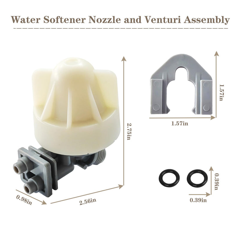 7187065 Water Softener Nozzle and Venturi Assembly Replaces 7187065, 7214969, 7165704, 7238450 and WS15X10027