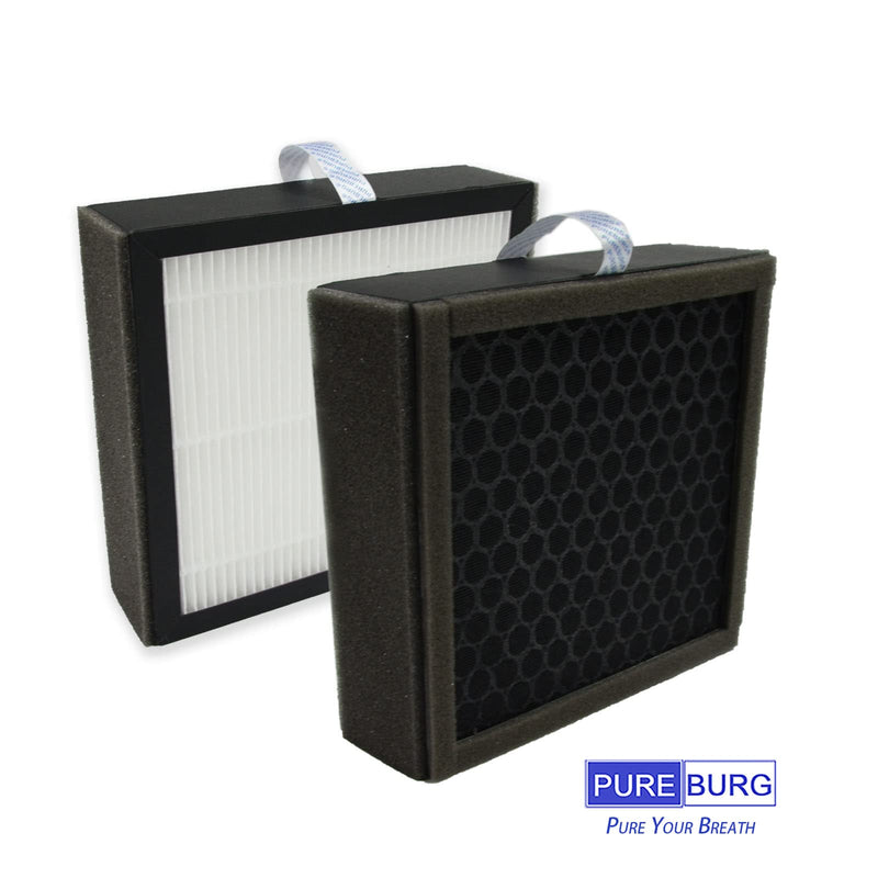 PUREBURG Replacement Filter Compatible with Afloia Q10 Air Purifier & Dehumidifier 2-in-1, H13 True HEPA and Activated Carbon Multi-Layer Filtration, Pack of 3