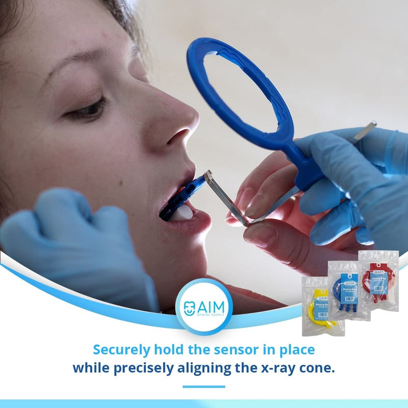 ADS - Dental X-Ray Positioning Indicator with Alignment Arm, Anterior, XCP Style, Rinn FPS 3000 Autoclavable, by Aim Dental Supply- Anterior (3, Blue, Aligning Arm) 3