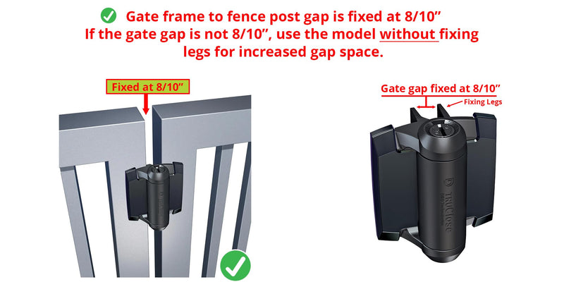 D&D TCHD1AL2S3WTS TruClose Heavy Duty Gate Hinge Square Metal Gates, 2 pcs White Fixed gate gap is 8/10” – gap = gate frame to post
