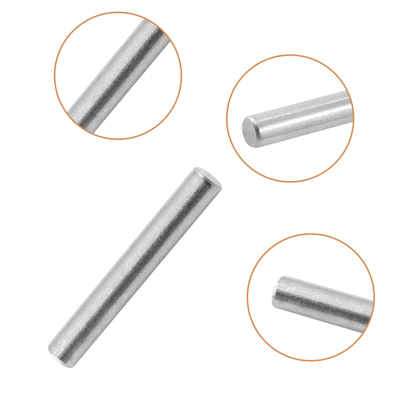 10pcs Shelf Dowel Pins 4x30mm Stainless Steel Pegs, Bunk Bed Support Pins Rod Fasten Elements, Cabinet Dowel Pin Hardware Smooth Metal Dowel Pegs for Shelves Crib Bunk Bed (Silver)