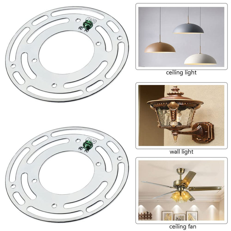 Tsurpcao 4Inches Universal Light Fixture mounting Bracket, 8 Sets 4" Circle Mounting Bracket for Mount Wall Light, Chandelier 8 Pack