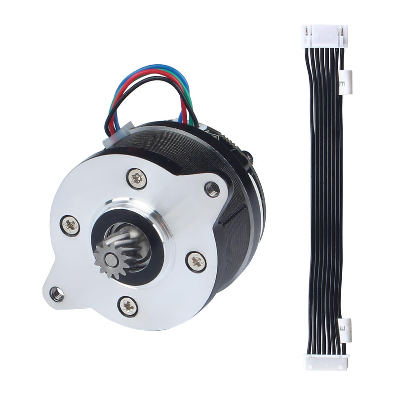 FYSETC 3D Printer Accessories for K2 Plus: Original Extruder Motor 35mm Round Pancake Stepper E-axis with 12 Teeth Shaft Gear Drive Board Connected Cable for K2 Pro FDM Printing Project
