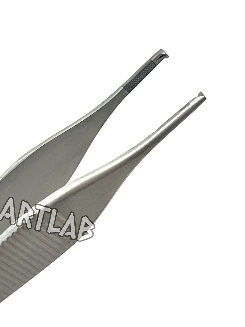 Premium German Stainless Tungsten Carbide TIP ADSON Forceps Tissue 1X2 Teeth ADSON Brown Forceps ADSON Dressing Forceps 4.75" Veterinary Instruments (ADSON FORCEP 1X2 Teeth) ADSON FORCEP 1X2 TEETH